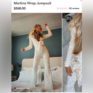 Never worn Sparkling Sequin Jumpsuit